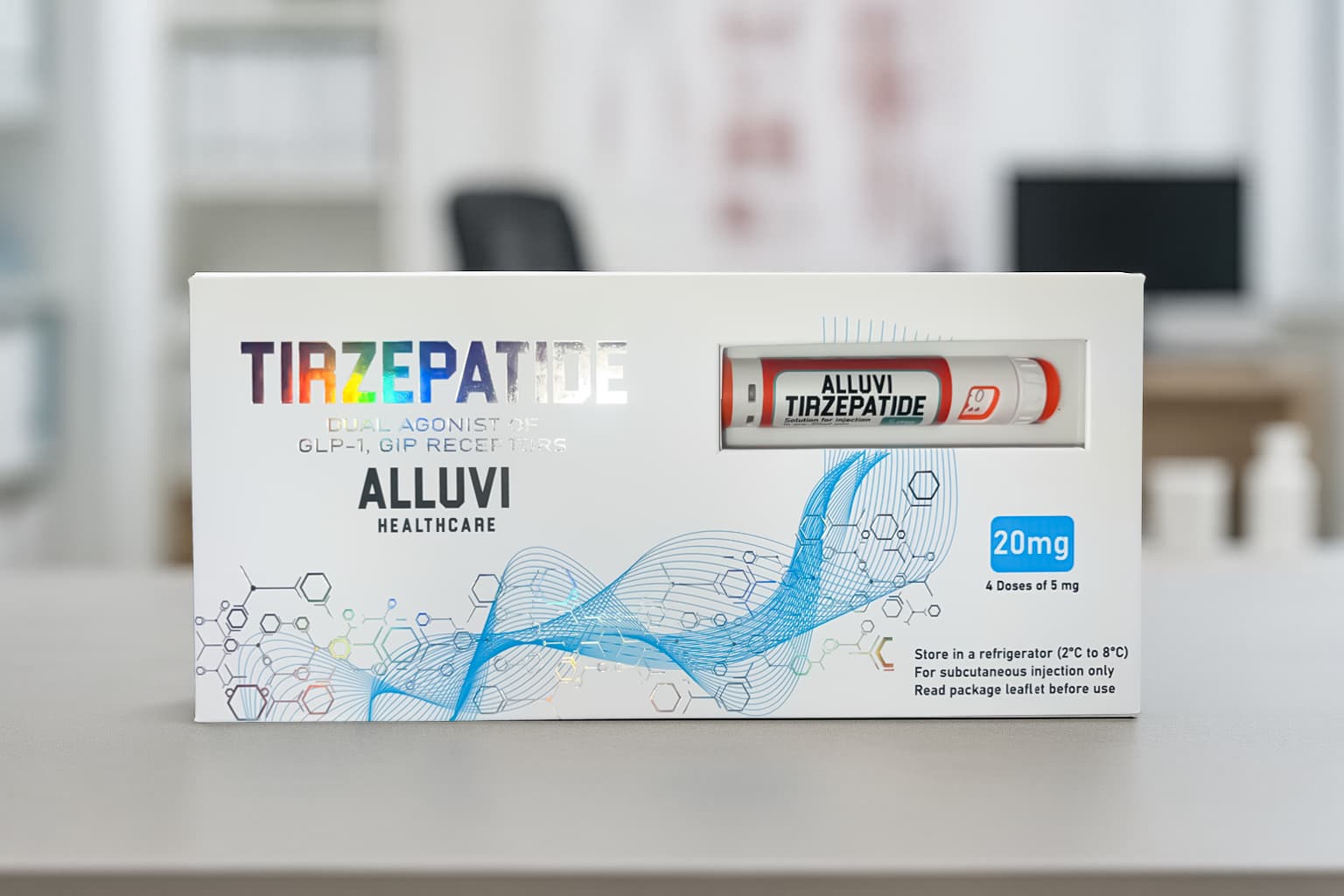 Acquire Trizepatide 20mg (R&D Only) from Alluvi Health. High-concentration peptide for laboratory research, formulation studies, and dose-response testing. Pair with Retatrutide 20mg for comparative studies.